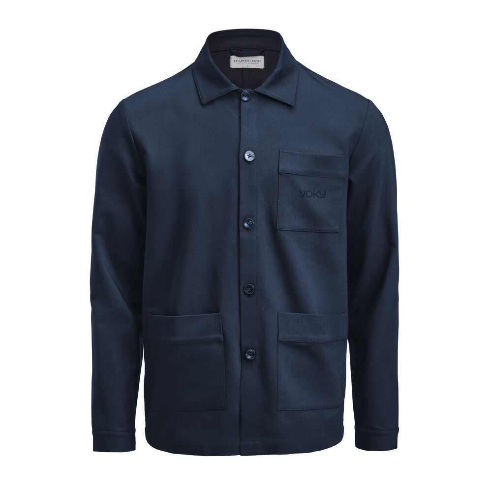 J.H&F Patch pocket Overshirt Navy